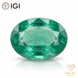 IGI Certified Natural Emerald | 0.79 Carat Oval Mixed Cut | Luxury Gemstone-Saleh Sallom