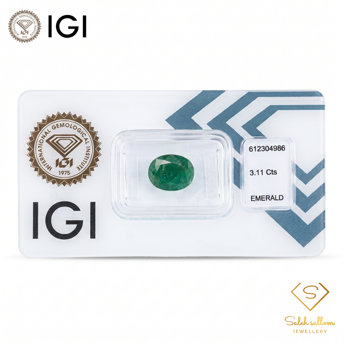 IGI Certified Natural Emerald | 3.11 Carats Oval Mixed Cut | Luxury Gemstone-Saleh Sallom