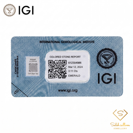 IGI Certified Natural Emerald | 3.11 Carats Oval Mixed Cut | Luxury Gemstone-Saleh Sallom