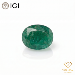 IGI Certified Natural Emerald | 3.11 Carats Oval Mixed Cut | Luxury Gemstone-Saleh Sallom