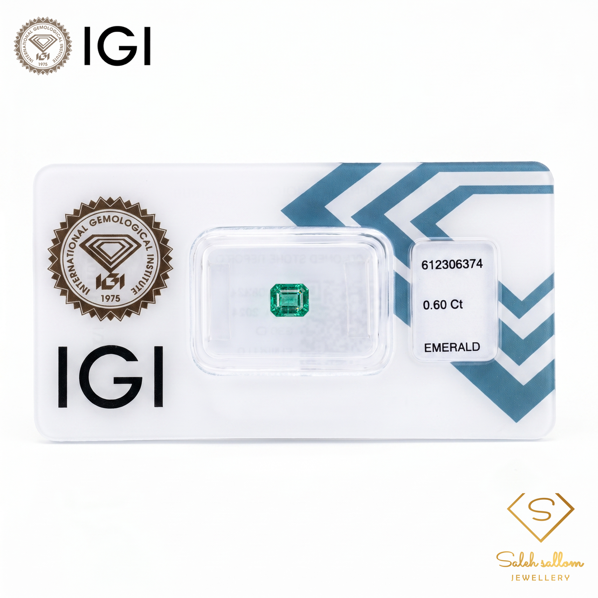 IGI Certified Natural Emerald | 0.60 Carat Emerald Cut | Fine Green Gemstone-Saleh Sallom