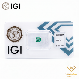 IGI Certified Natural Emerald | 0.60 Carat Emerald Cut | Fine Green Gemstone-Saleh Sallom