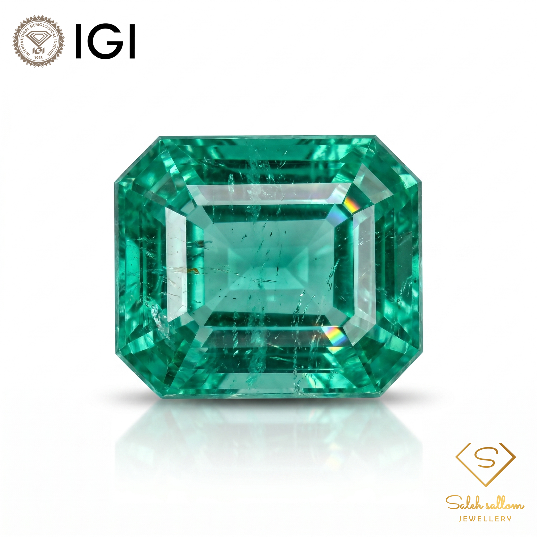 IGI Certified Natural Emerald | 0.60 Carat Emerald Cut | Fine Green Gemstone-Saleh Sallom