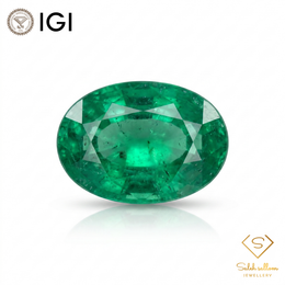 IGI Certified Natural Emerald | 1.47 Carats Oval Mixed Cut | Fine Green Gemstone-Saleh Sallom