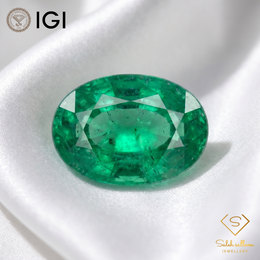 IGI Certified Natural Emerald | 1.47 Carats Oval Mixed Cut | Fine Green Gemstone-Saleh Sallom