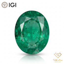 IGI Certified Natural Emerald | 1.07 Carats Oval Mixed Cut | Fine Green Gemstone-Saleh Sallom