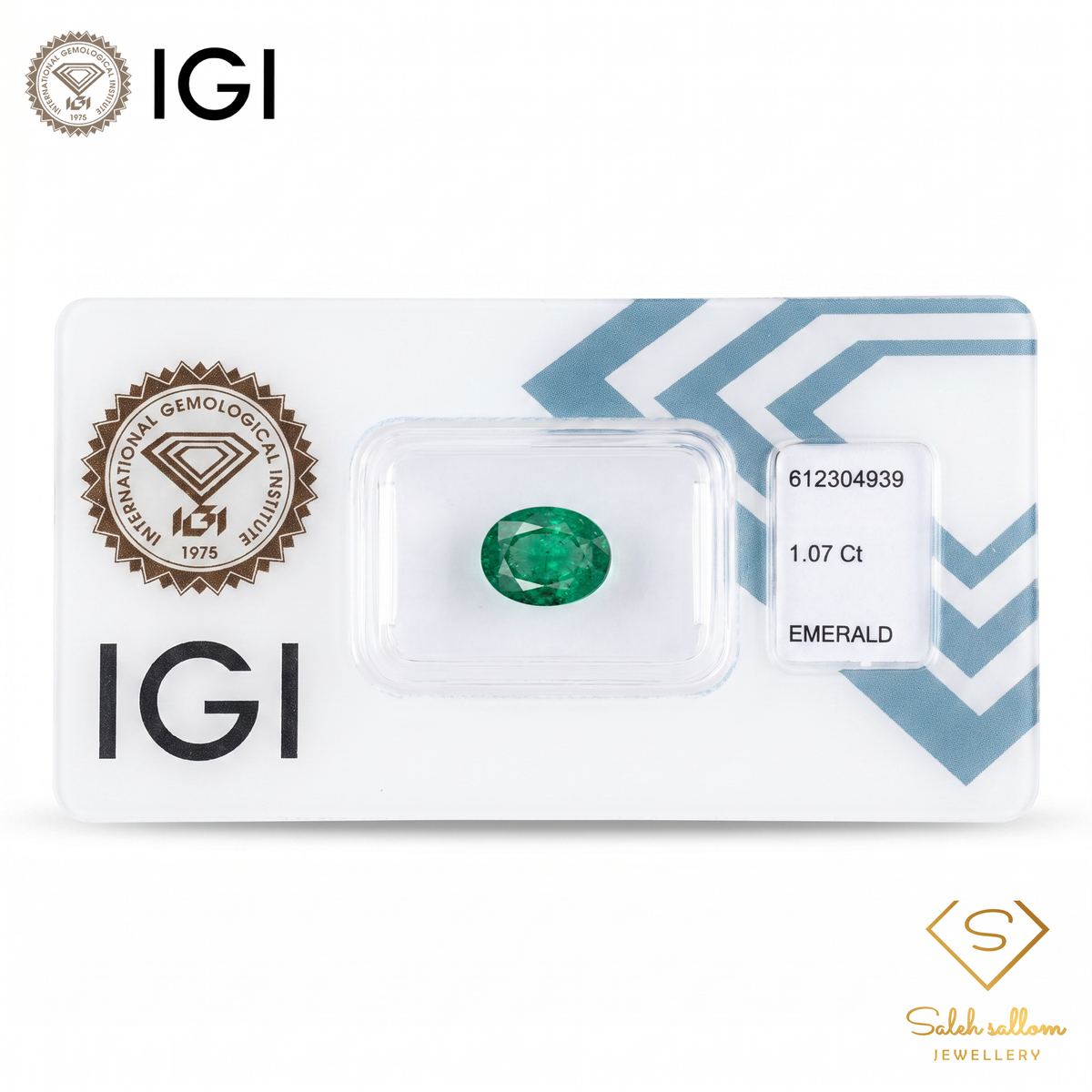 IGI Certified Natural Emerald | 1.07 Carats Oval Mixed Cut | Fine Green Gemstone-Saleh Sallom