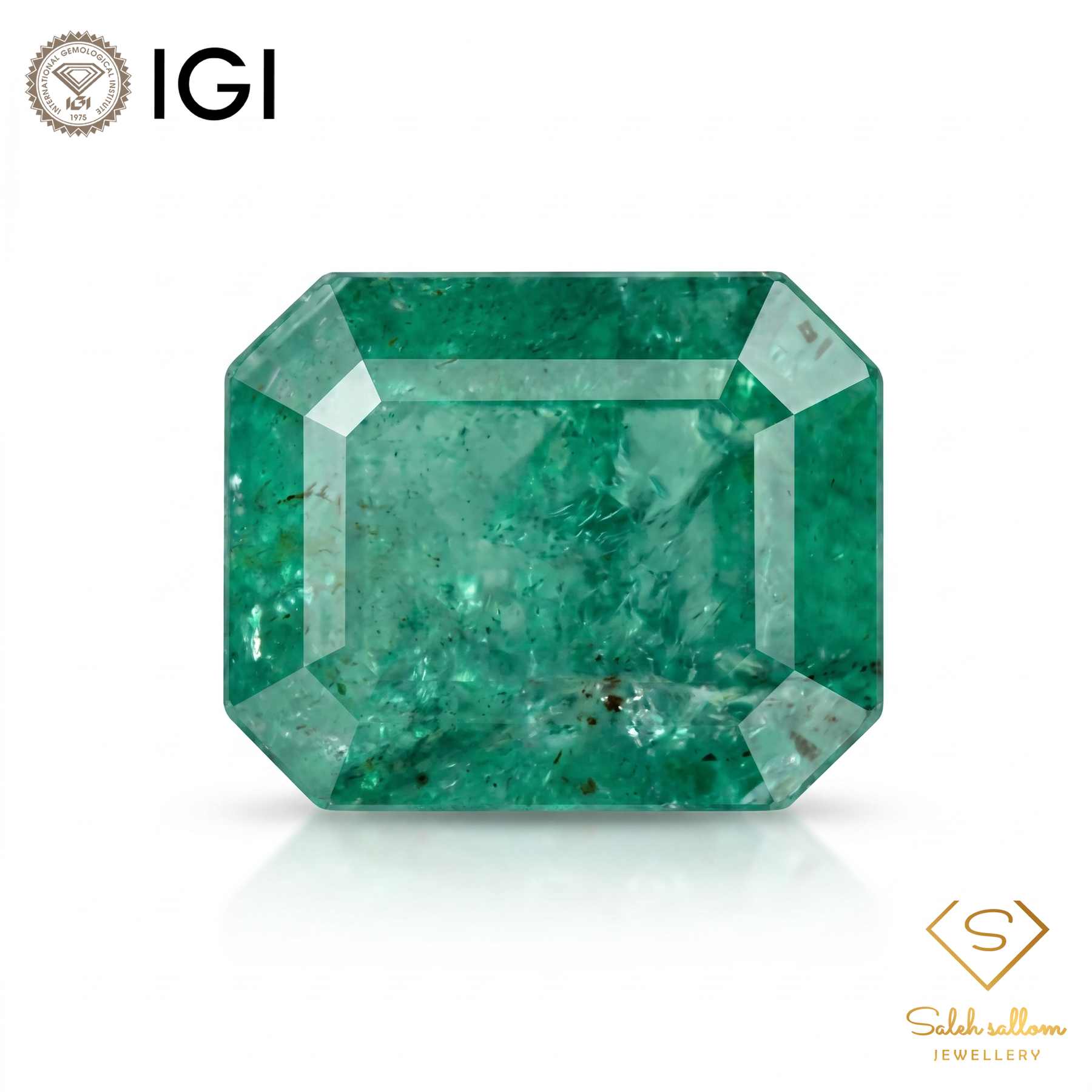 IGI Certified Natural Emerald | 0.69 Carat Emerald Cut | Fine Green Gemstone-Saleh Sallom