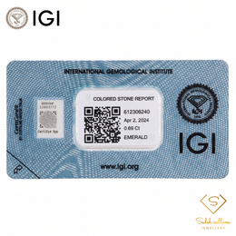 IGI Certified Natural Emerald | 0.69 Carat Emerald Cut | Fine Green Gemstone-Saleh Sallom