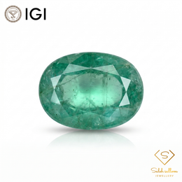 IGI Certified Natural Emerald | 4.01 Carats Oval Mixed Cut | Collector’s Fine Gemstone-Saleh Sallom