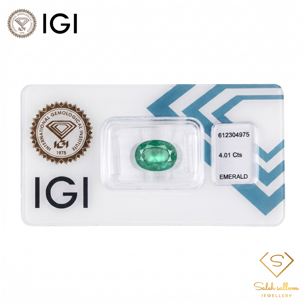 IGI Certified Natural Emerald | 4.01 Carats Oval Mixed Cut | Collector’s Fine Gemstone-Saleh Sallom