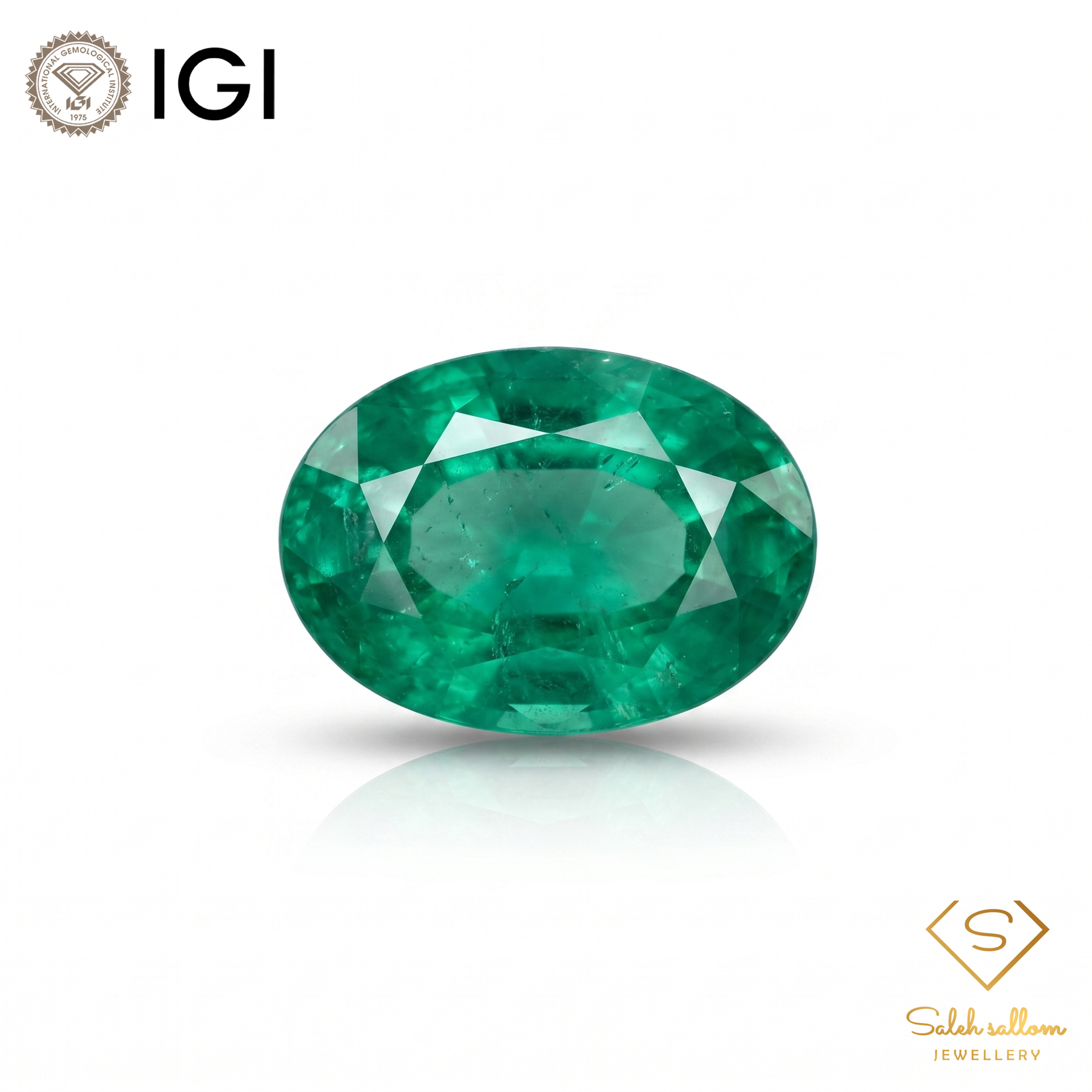 IGI Certified Natural Emerald | 5.13 Carats Oval Mixed Cut | Exceptional Collector Gem-Saleh Sallom