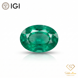 IGI Certified Natural Emerald | 5.13 Carats Oval Mixed Cut | Exceptional Collector Gem-Saleh Sallom