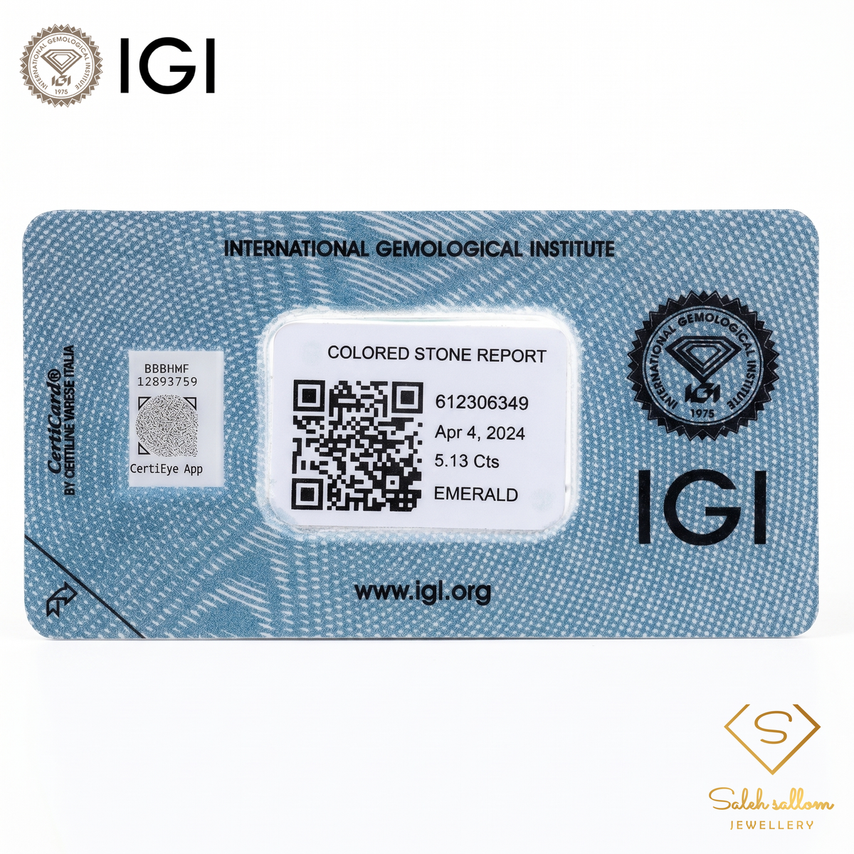 IGI Certified Natural Emerald | 5.13 Carats Oval Mixed Cut | Exceptional Collector Gem-Saleh Sallom