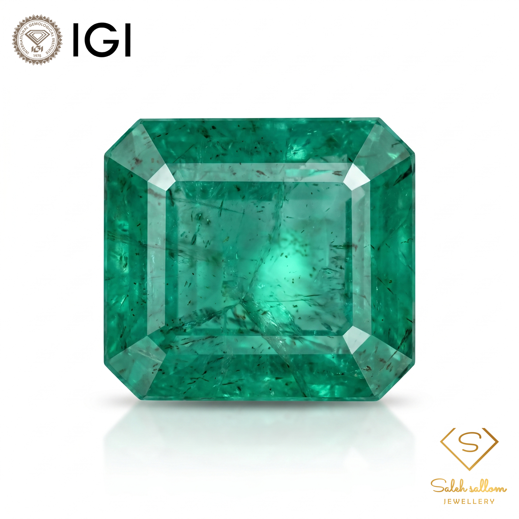 IGI Certified Natural Emerald | 2.27 Carats Emerald Cut | Elegant Fine Gemstone-Saleh Sallom