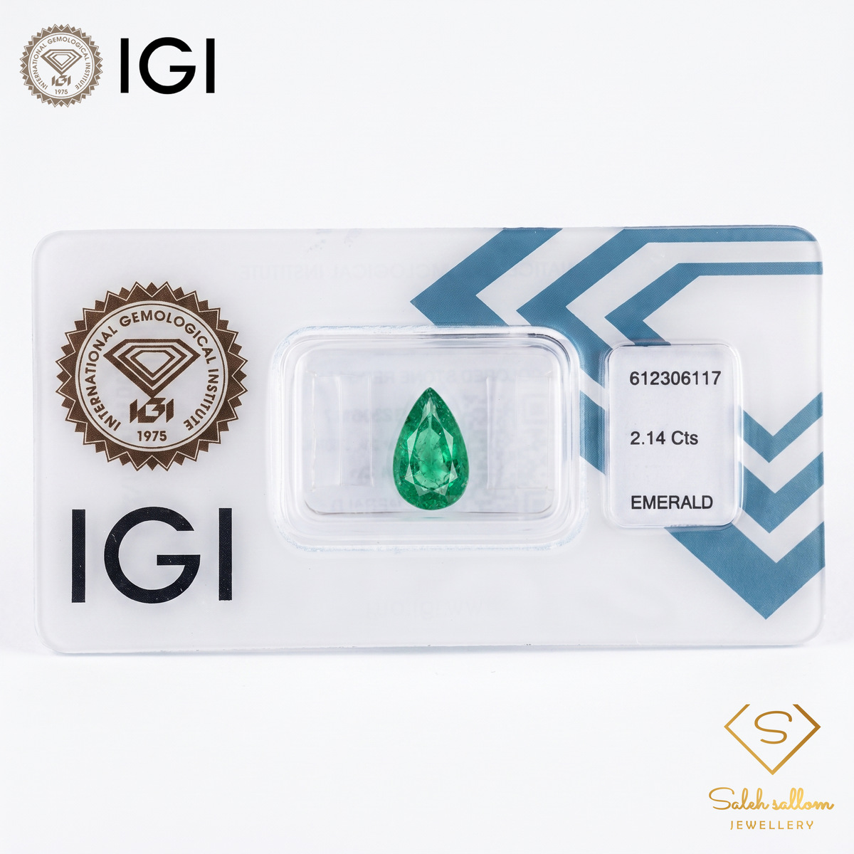 IGI Certified Natural Emerald | 2.14 Carats Pear Mixed Cut | Elegant Collector Gemstone-Saleh Sallom