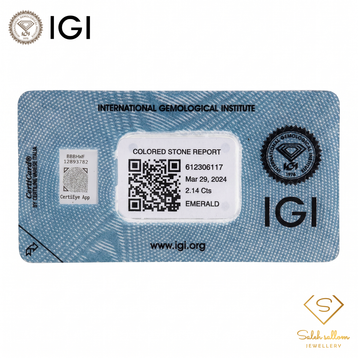 IGI Certified Natural Emerald | 2.14 Carats Pear Mixed Cut | Elegant Collector Gemstone-Saleh Sallom
