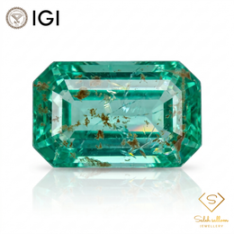 IGI Certified Natural Emerald | 0.63 Carat Emerald Cut | Fine Natural Green Gemstone-Saleh Sallom
