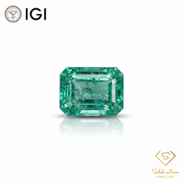 IGI Certified Natural Emerald | 0.68 Carat Emerald Cut | Elegant Fine Gemstone-Saleh Sallom