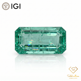 IGI Certified Natural Emerald | 1.49 Carats Emerald Cut | Elegant Fine Gemstone-Saleh Sallom
