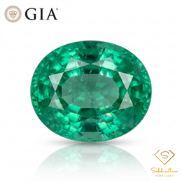 GIA Certified Natural Emerald | 1.34 Carats Oval Modified Brilliant Cut | Elegant Green Fine Gemstone-Saleh Sallom