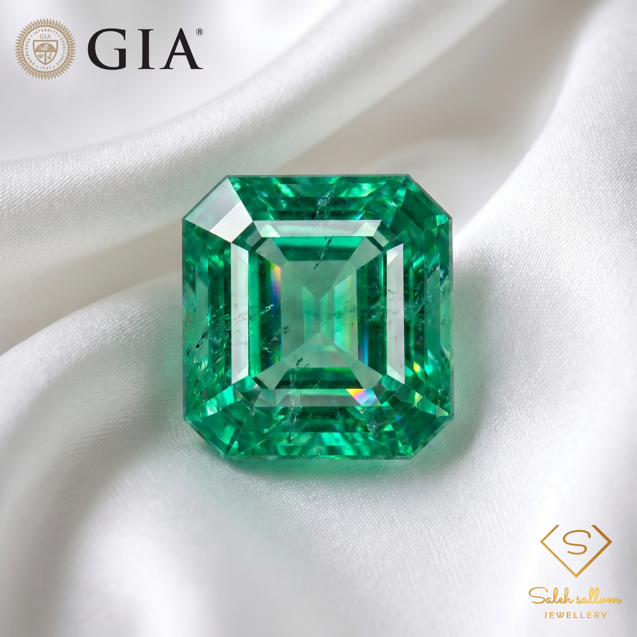 GIA Certified Natural Emerald | 0.96 Carat Octagonal Step Cut | Classic Green Fine Gemstone Secondary image