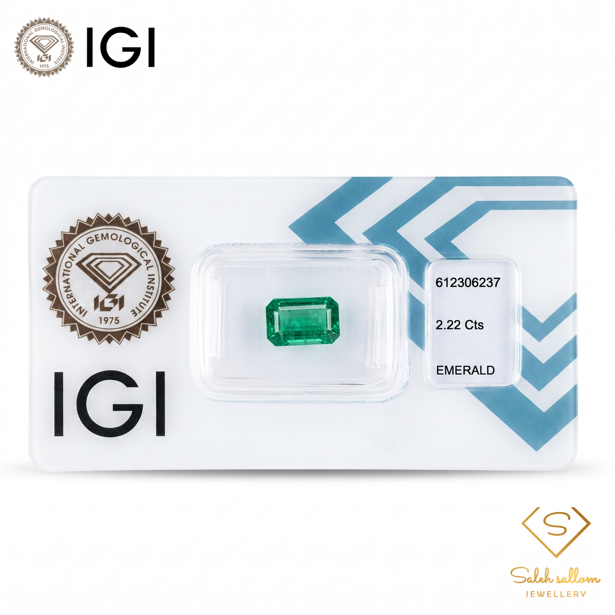 IGI Certified Natural Emerald | 2.22 Carats Emerald Cut | Rich Green Fine Gemstone-Saleh Sallom