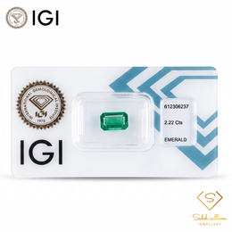 IGI Certified Natural Emerald | 2.22 Carats Emerald Cut | Rich Green Fine Gemstone-Saleh Sallom