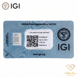 IGI Certified Natural Emerald | 2.22 Carats Emerald Cut | Rich Green Fine Gemstone-Saleh Sallom