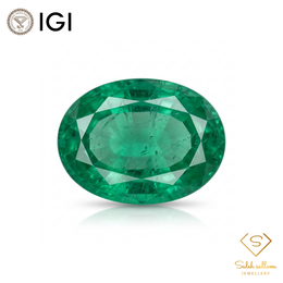 IGI Certified Natural Emerald | 3.46 Carats Oval Mixed Cut | Rich Green Collector Gemstone-Saleh Sallom