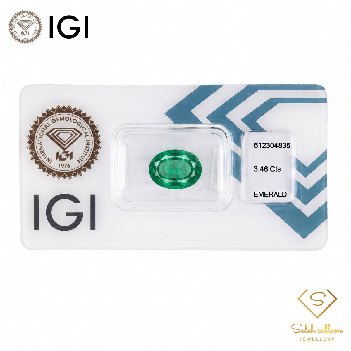 IGI Certified Natural Emerald | 3.46 Carats Oval Mixed Cut | Rich Green Collector Gemstone-Saleh Sallom