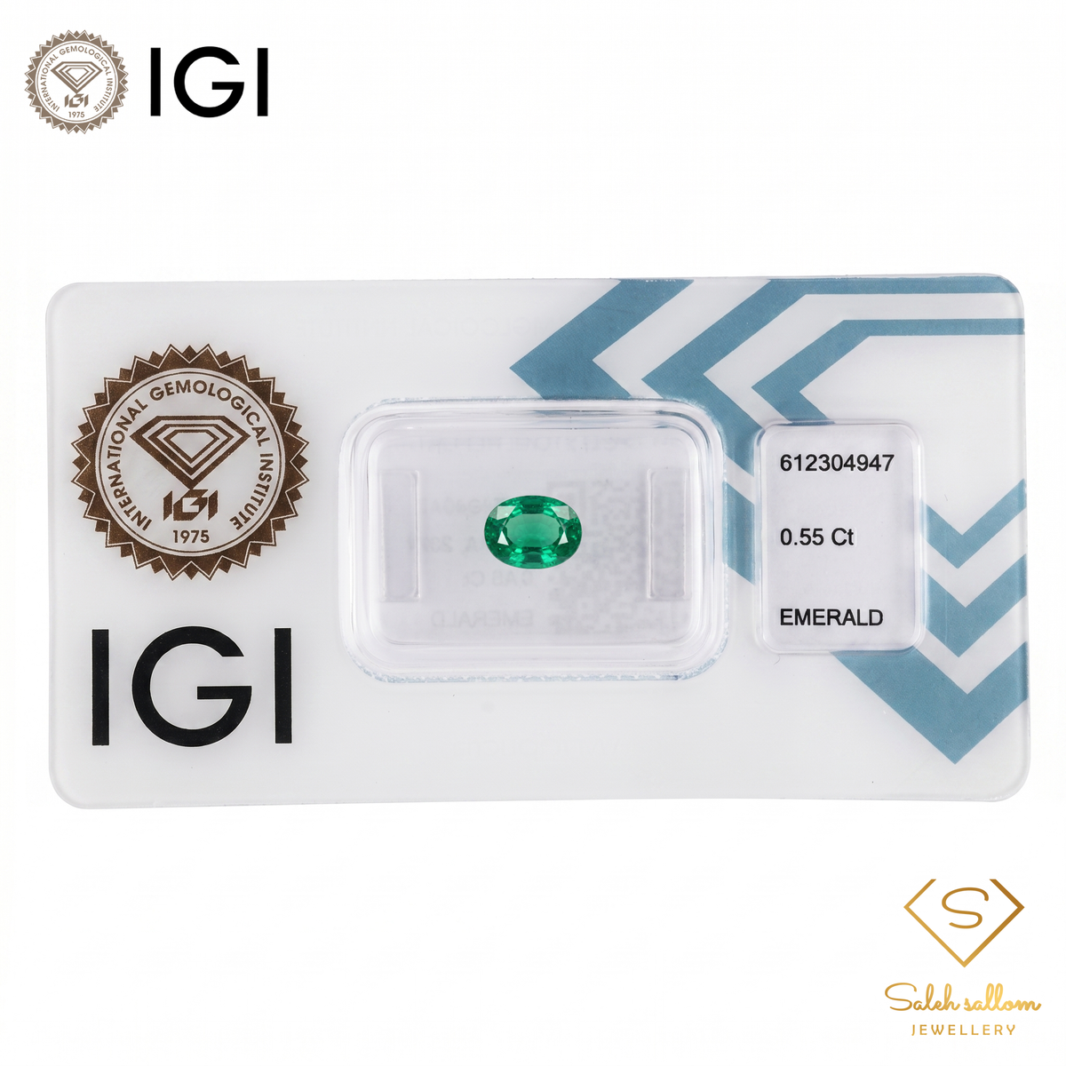 IGI Certified Natural Emerald | 0.55 Carat Oval Mixed Cut | Elegant Green Fine Gemstone-Saleh Sallom
