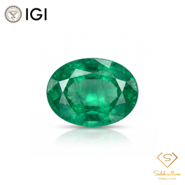 IGI Certified Natural Emerald | 2.44 Carats Oval Mixed Cut | Rich Green Fine Gemstone-Saleh Sallom