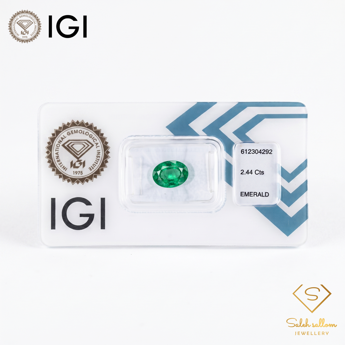 IGI Certified Natural Emerald | 2.44 Carats Oval Mixed Cut | Rich Green Fine Gemstone-Saleh Sallom
