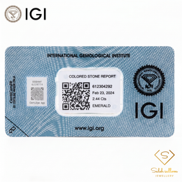 IGI Certified Natural Emerald | 2.44 Carats Oval Mixed Cut | Rich Green Fine Gemstone-Saleh Sallom