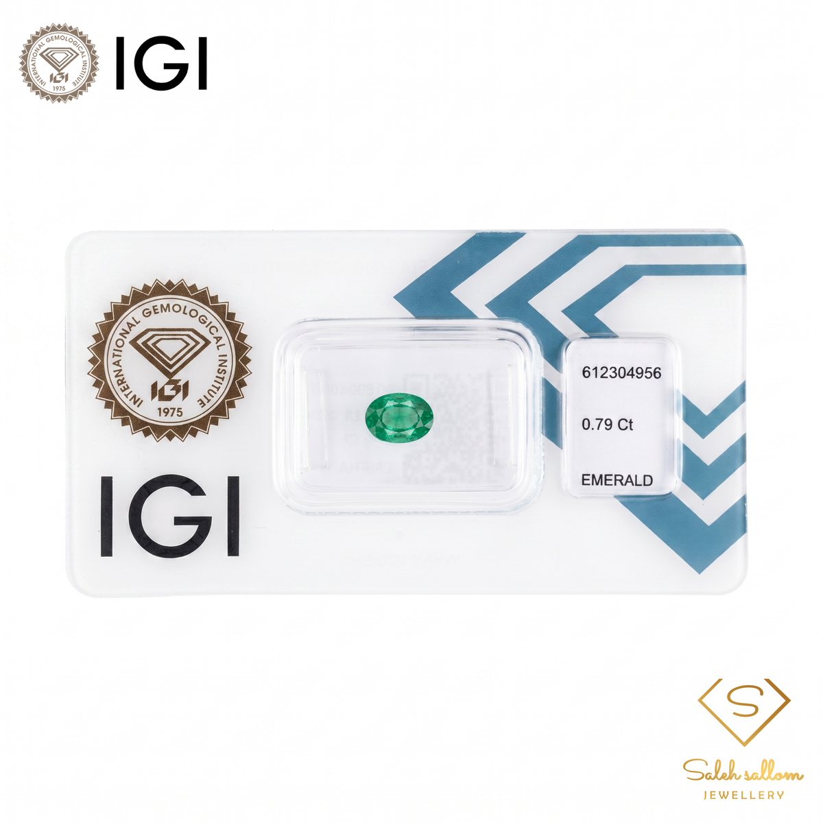 IGI Certified Natural Emerald | 0.87 Carat Oval Mixed Cut | Elegant Green Fine Gemstone-Saleh Sallom