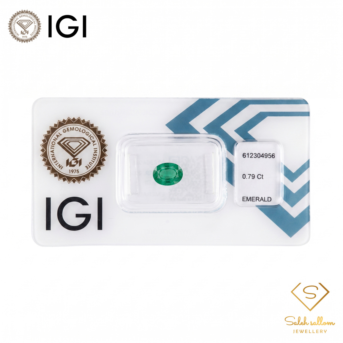 IGI Certified Natural Emerald | 0.79 Carat Oval Mixed Cut | Elegant Green Fine Gemstone-Saleh Sallom