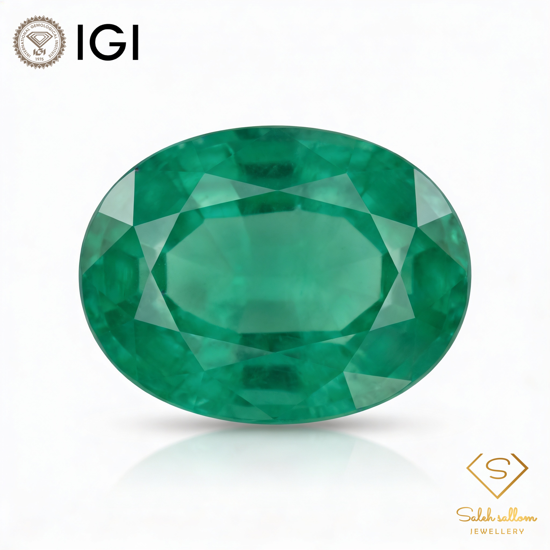 IGI Certified Natural Emerald | 0.79 Carat Oval Mixed Cut | Elegant Green Fine Gemstone-Saleh Sallom