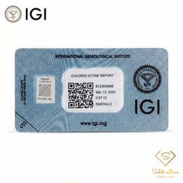 IGI Certified Natural Emerald | 0.87 Carat Oval Mixed Cut | Elegant Green Fine Gemstone-Saleh Sallom