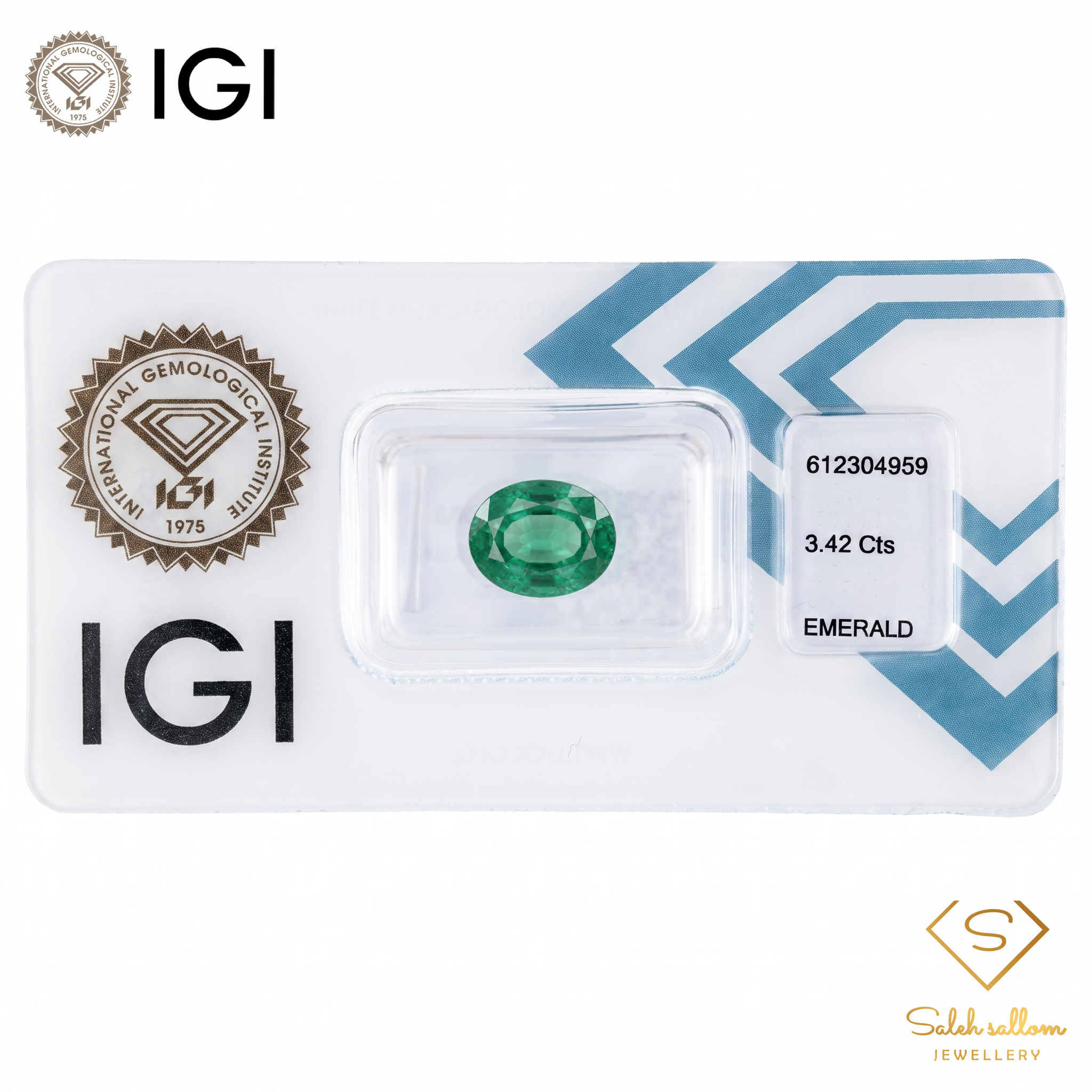 IGI Certified Natural Emerald | 3.42 Carats Oval Mixed Cut | Rich Green Collector Gemstone Secondary image