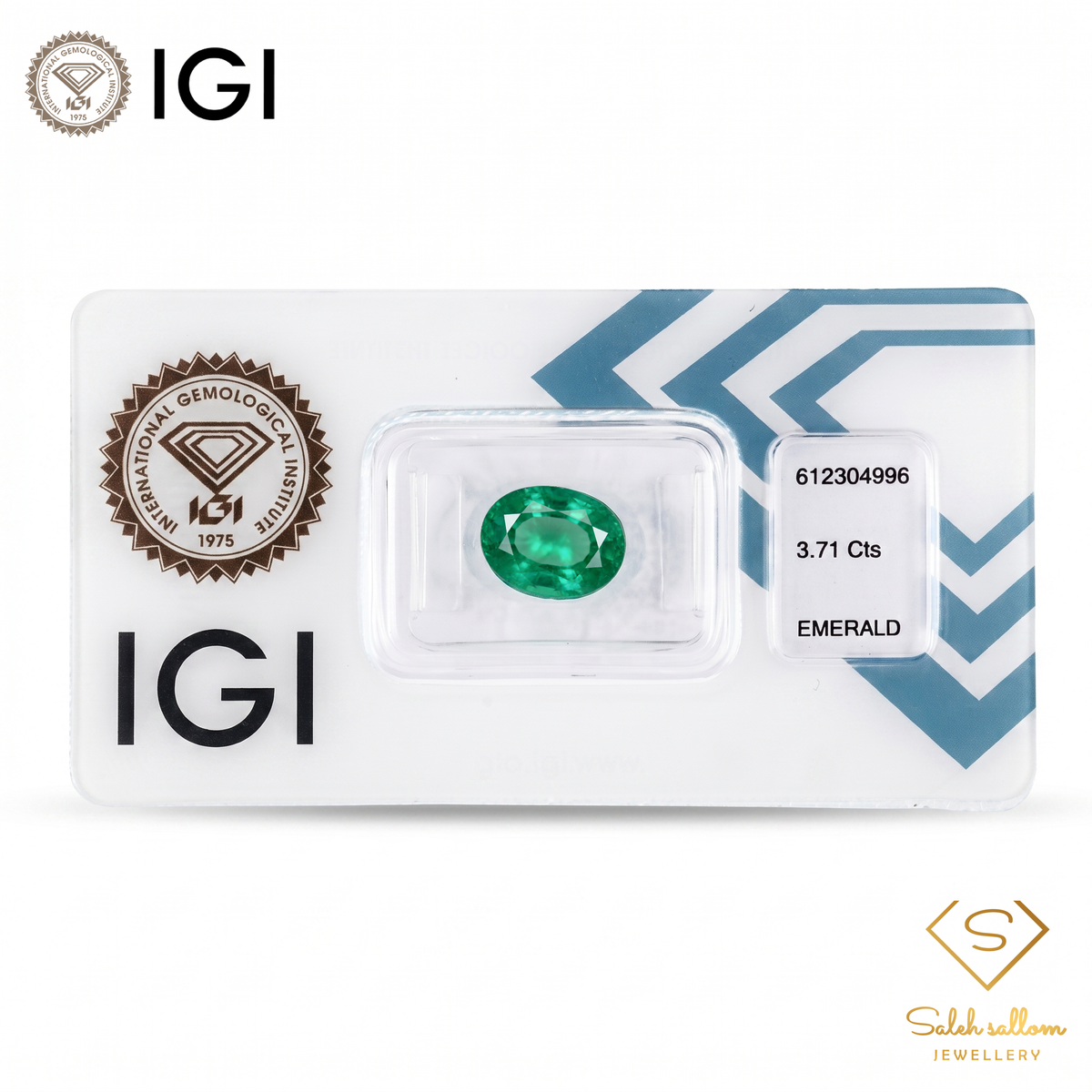 IGI Certified Natural Emerald | 3.71 Carats Oval Mixed Cut | Rich Green Collector Gemstone-Saleh Sallom