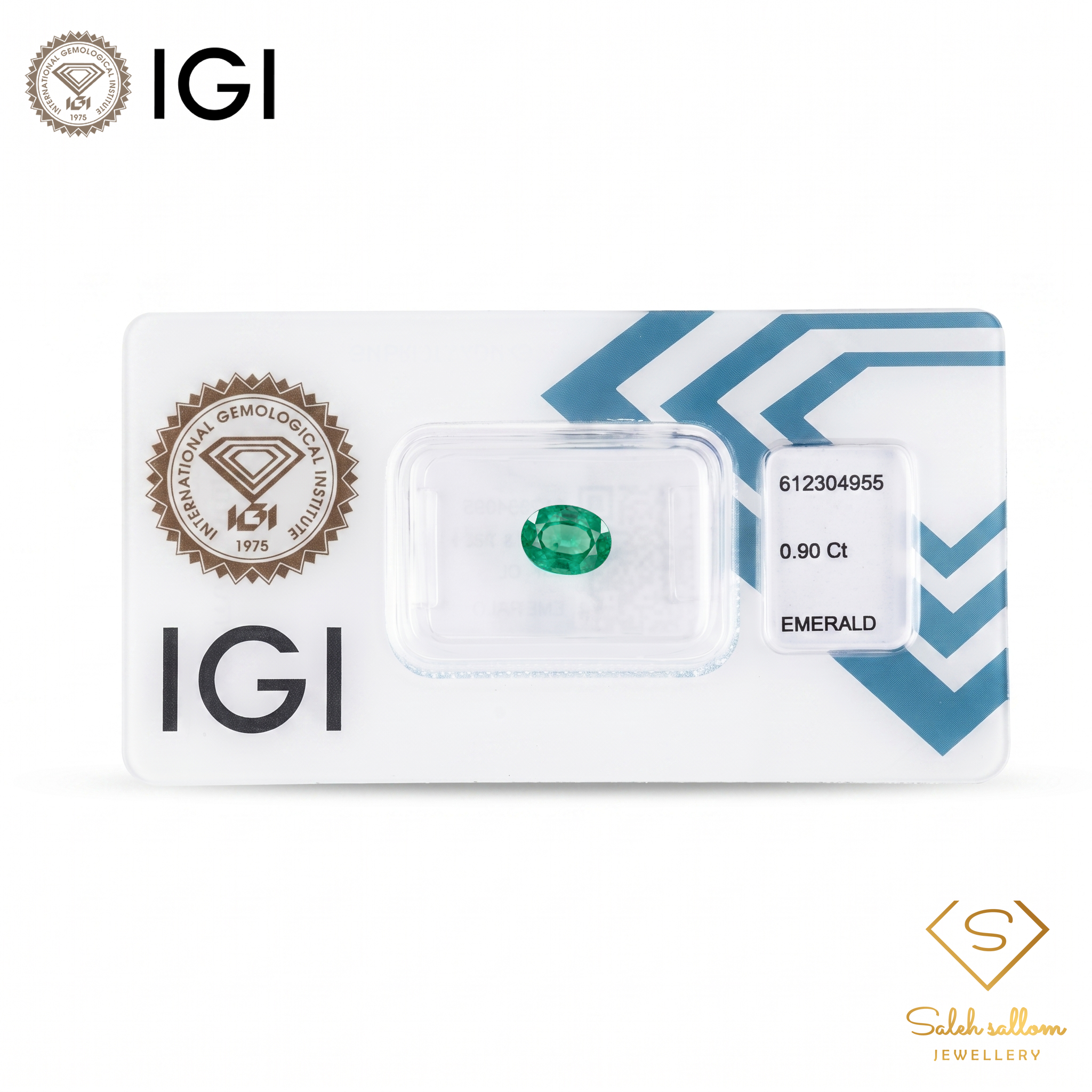 IGI Certified Natural Emerald | 0.90 Carat Oval Mixed Cut | Elegant Green Fine Gemstone Secondary image