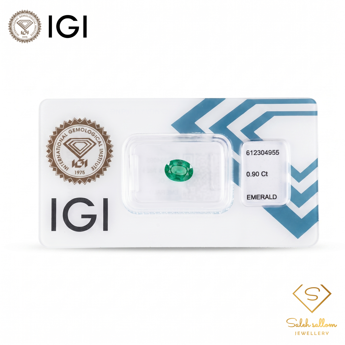 IGI Certified Natural Emerald | 0.90 Carat Oval Mixed Cut | Elegant Green Fine Gemstone-Saleh Sallom