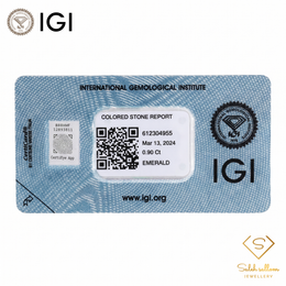 IGI Certified Natural Emerald | 0.90 Carat Oval Mixed Cut | Elegant Green Fine Gemstone-Saleh Sallom