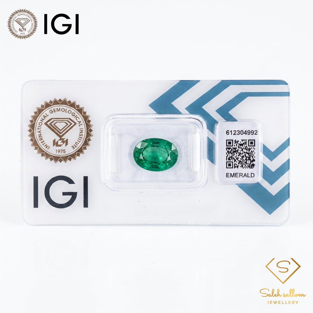 IGI Certified Natural Emerald | 3.89 Carats Oval Mixed Cut | Rich Green Collector Gemstone-Saleh Sallom
