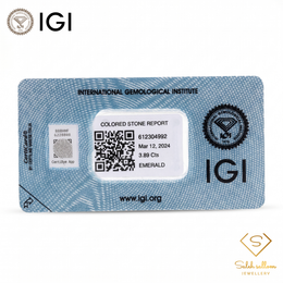 IGI Certified Natural Emerald | 3.89 Carats Oval Mixed Cut | Rich Green Collector Gemstone-Saleh Sallom