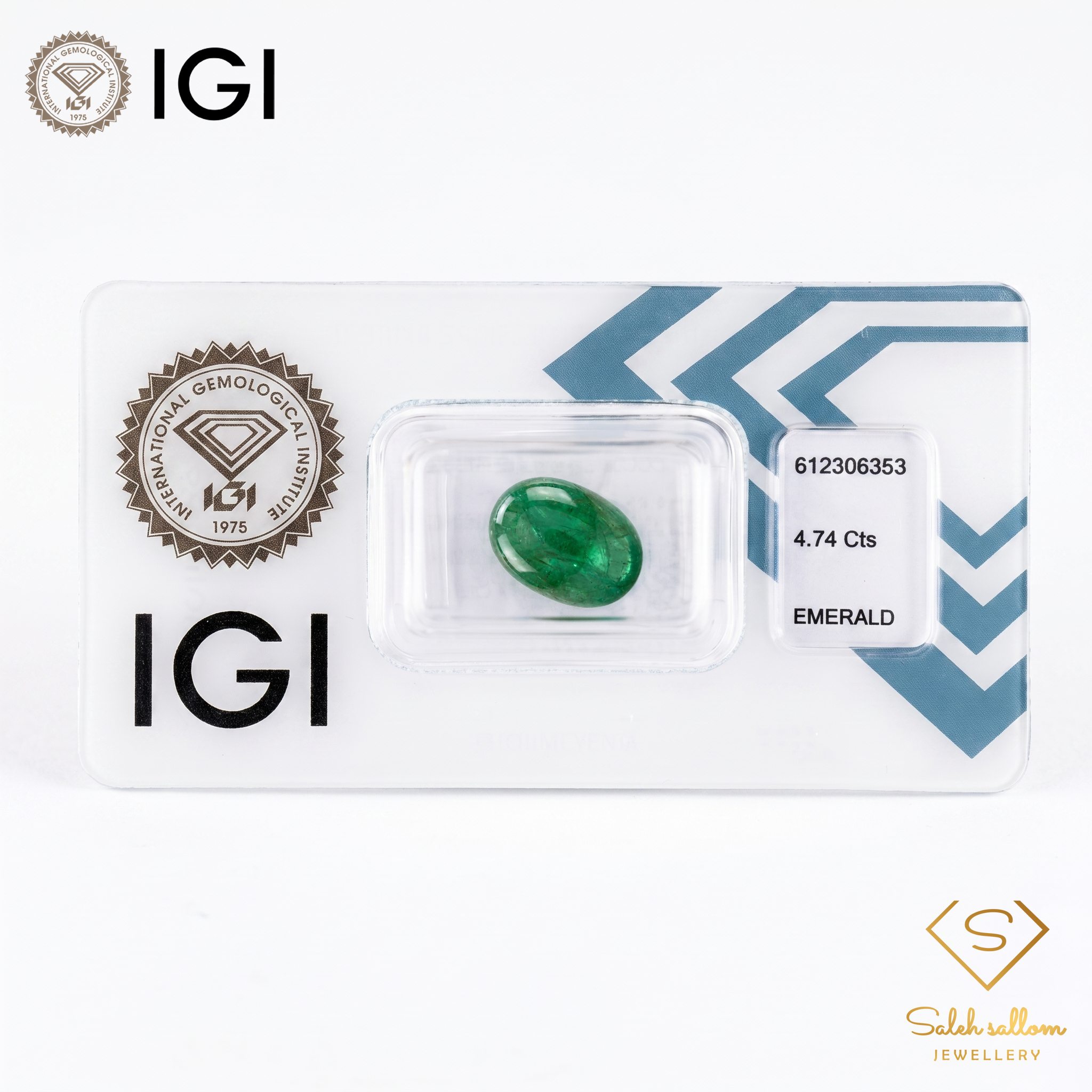 IGI Certified Natural Emerald Cabochon | 4.74 Carats | Rich Green Collector Gemstone Secondary image