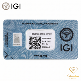 IGI Certified Natural Emerald Cabochon | 4.74 Carats | Rich Green Collector Gemstone-Saleh Sallom