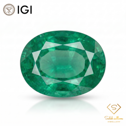 IGI Certified Natural Emerald | 0.71 Carat Oval Mixed Cut | Fine Green Collector Gemstone-Saleh Sallom