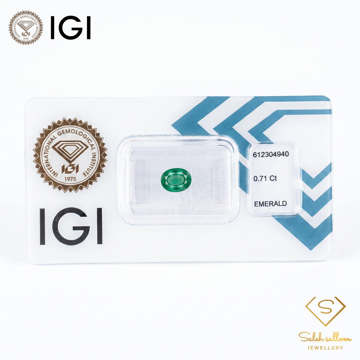 IGI Certified Natural Emerald | 0.71 Carat Oval Mixed Cut | Fine Green Collector Gemstone-Saleh Sallom